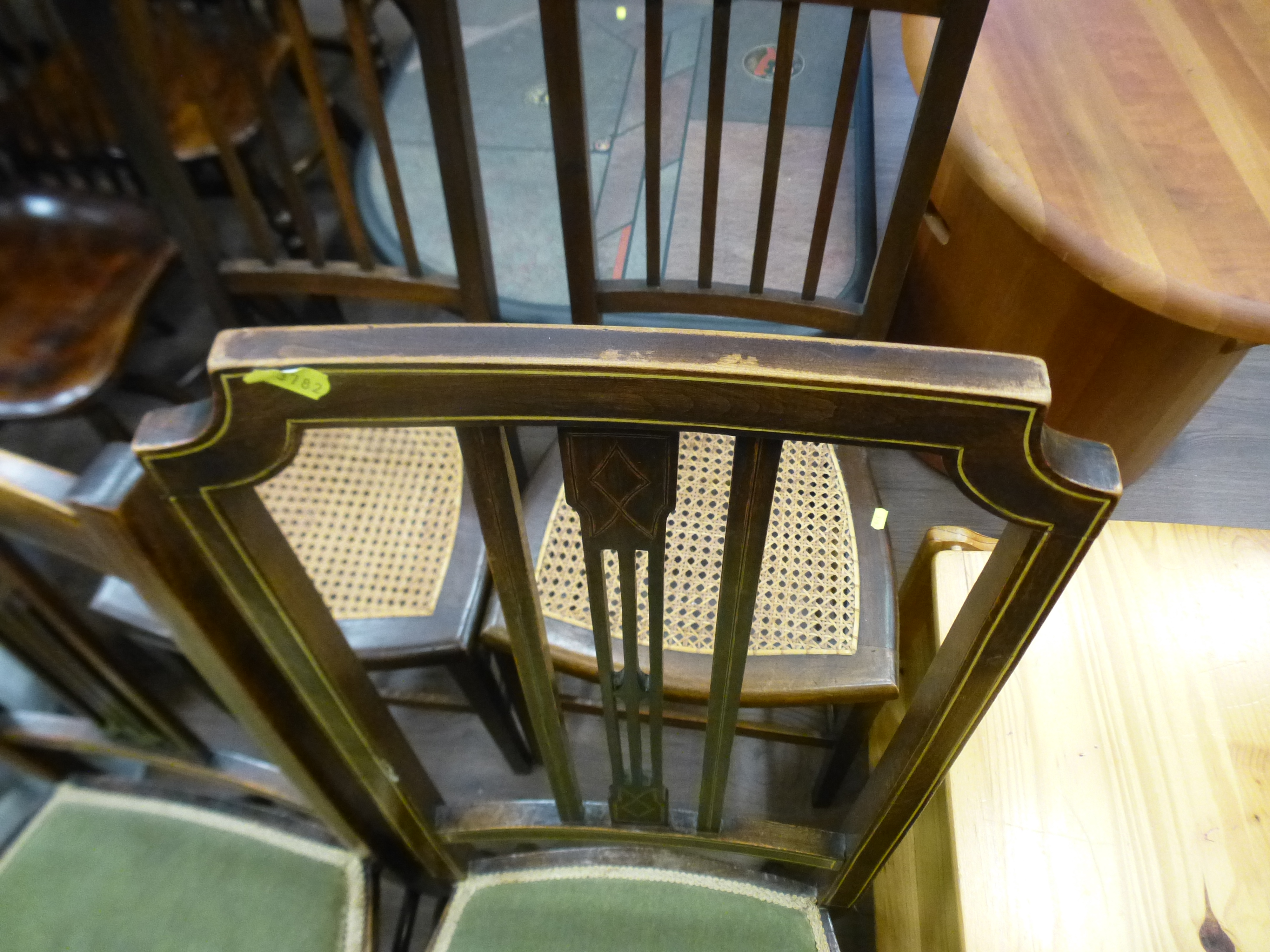2 INLAID CHAIRS - Image 3 of 5