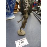 SMALL ART DECO STYLE FIGURE MARKED DJH H: 4.25"