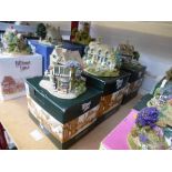 3 BOXED LILLIPUT LANE COTTAGES - DAISY CHAIN FLORIST, HONEY BEES AND SUMMER BREEZE AND WISHING