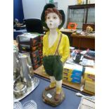 CHALK FIGURE OF A BOY H: 23.5"