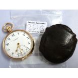 9K GOLD J.W. BENSON LONDON POCKET WATCH TOTAL W:88G