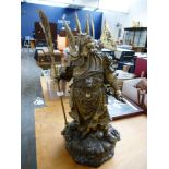 METAL STATUE OF GUAN YU H: 25"