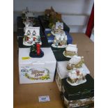 12 BOXED LILLIPUT LANE ORNAMENTS INCLUDING CHRISTMAS EDITIONS