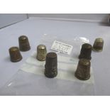 7 SILVER THIMBLES W: 0.8 OZT