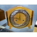 2 HOLE MANTLE CLOCK 7.25" X 8" X 4"