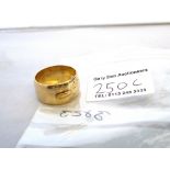 9K GOLD RING SIZE: V/W W: 10.6G