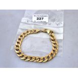 9K GOLD BRACELET W: 10.6G