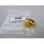 18K GOLD SIGNET RING SIZE: N W: 13G