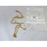 9K GOLD CHAIN NECKLACE W: 23.9G
