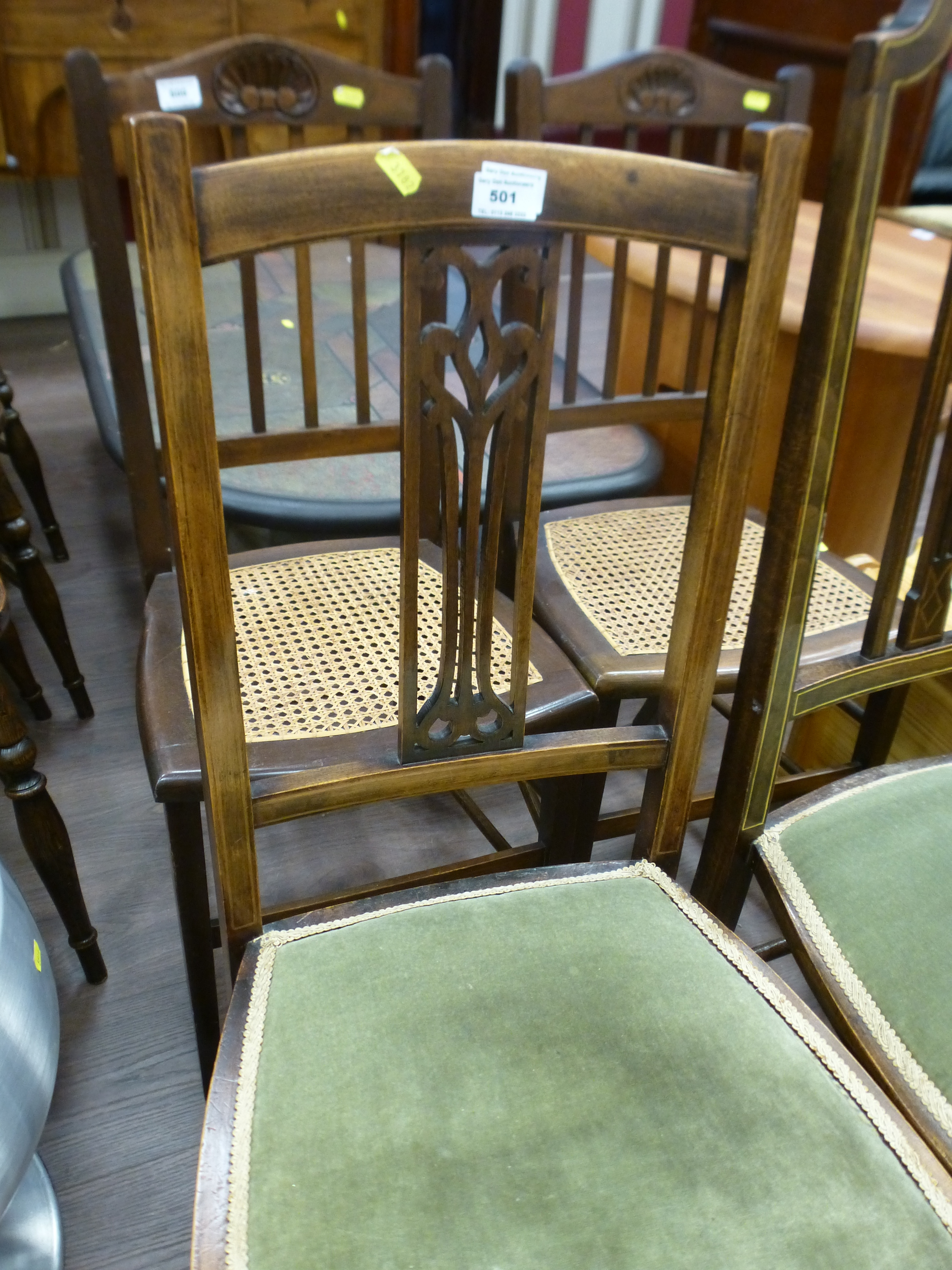 2 INLAID CHAIRS - Image 4 of 5