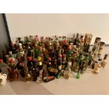 Approximately 95 Miniatures including Glen Morangie, Baccardi, Gordons, Martini, Johnny Walker,