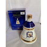 Boxed and sealed Bells Extra Special Old Scotch Whisky Decanter to commemorate the Golden Wedding
