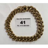 9k gold link bracelet, w: 69.51 grams, length 8.5”