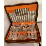 Silver plated canteen of cutlery, Kings Pattern by Flexfit