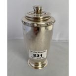 Silver sugar shaker/potpourri jar, w: 3.2 ozt, 5” high