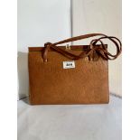 Light brown leather handbag