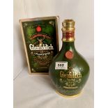 Boxed and sealed Glenfiddich Scotch Whisky, aged 18 years in ceramic decanter