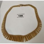 18k gold UnoAErre Italia necklace, w: 58.84 grams, length 18”