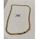 9k gold necklace, w: 10.09 grams, length 20”`