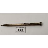 Silver pencil, w: 0.58 ozt length 5.25”