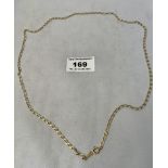 9k gold necklace w:4.81 grams, length 23.5”