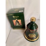 Boxed and sealed Bells Finest Old Scotch Whisky, Christmas Decanter 1993