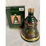 Boxed and sealed Bells Finest Old Scotch Whisky Christmas Decanter 1993