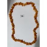 Baltic amber necklace w: 101.1 grams, length 34”