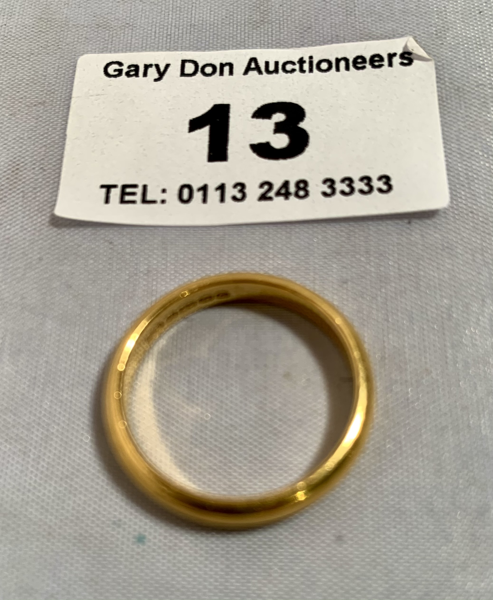 22k gold ring, w: 4.7 grams, size O