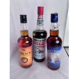 3 bottles of Rum including Woods 100 Old Navy Rum, Bootlegger Navy Rum and Asda Caribbean Dark Rum
