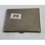 Silver cigarette case w: 7.32 ozt 4.5” x 3.5”