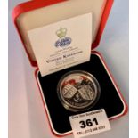 Boxed 1997 UK silver proof £5 coin – Golden Wedding Anniversary