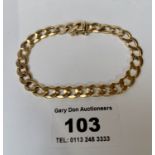 18k gold link bracelet, 19.36 grams, length 7.75”