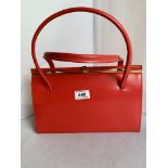 Debroyal red leather handbag