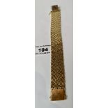 18k gold strap bracelet, 75.92 grams, length 7.5”