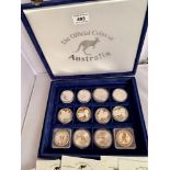 Cased set of The Official Coins of Australia containing 12 coins and certificates