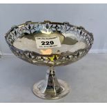 Silver bonbon dish, w: 2.87 ozt, 3.25” high x 4” diameter