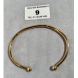 9k gold bangle, w: 6 grams