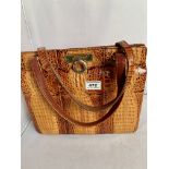 Crocodile skin handbag