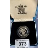 Boxed 1984 UK silver proof £1 coin