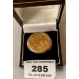 1910 Sovereign ring, total w. 14.2 grams, size Z+