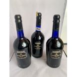 3 bottles of Harvey’s Bristol Cream Sherry