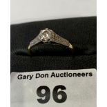 18k gold diamond ring, 2.22 grams, size M