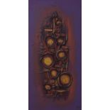 20th Century Contemporary - Untitled abstract work, signed Nance, oil on canvas, 36" x 17.5"