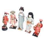 Collection of assorted vintage and modern dolls to include three modern porcelain, a 1960s Palitoy
