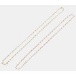 (ref. 0955) 9ct Necklet and another necklet (6.5gm) (2)