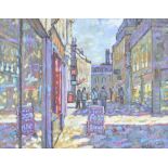 Paul Stephens (20th/21st century) - 'Street Scene, Bath', signed, also inscribed verso, possibly