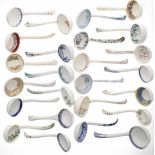 Collection of porcelain tureen ladles