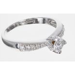 (ref. 12845) 9ct White gold stone set ring (3.7gm)