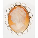 (ref. 20759) 9ct Cameo brooch pendant (9.4gm)